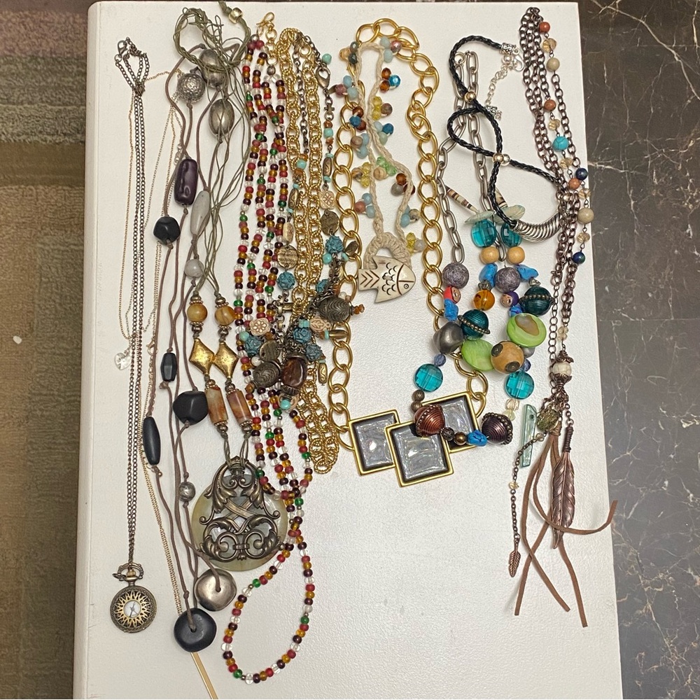Necklace Jewelry Lot Necklace Jewelry Jar Lot